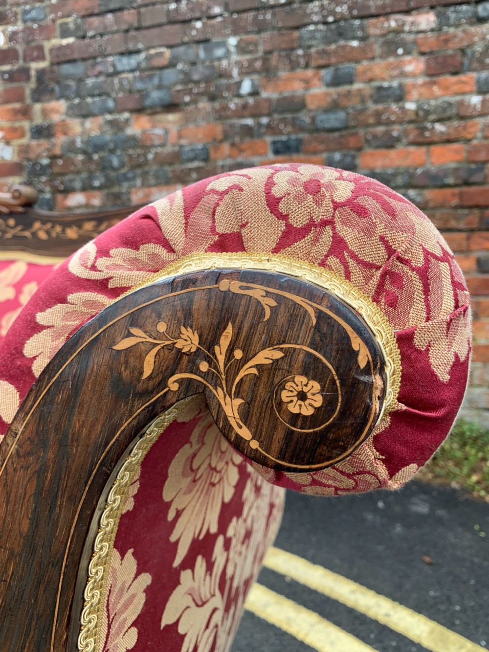 Continental inlaid Rosewood sofa  View II