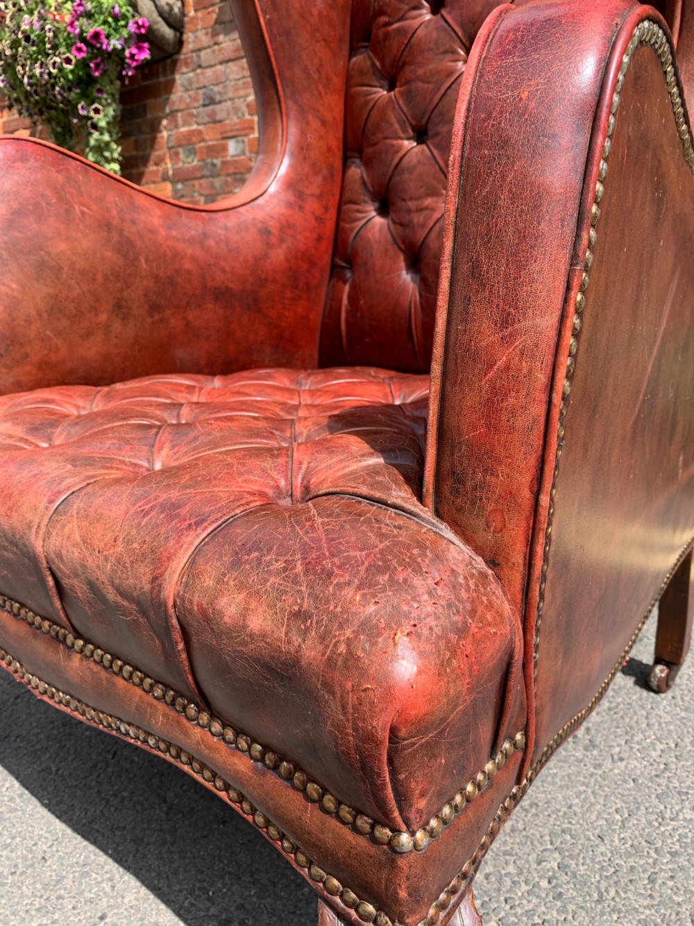Victorian leather armchair  View II