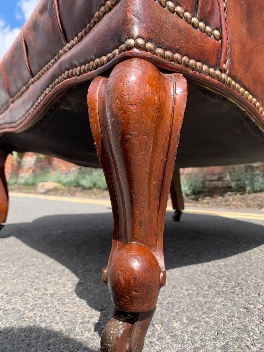 Victorian leather armchair  View III