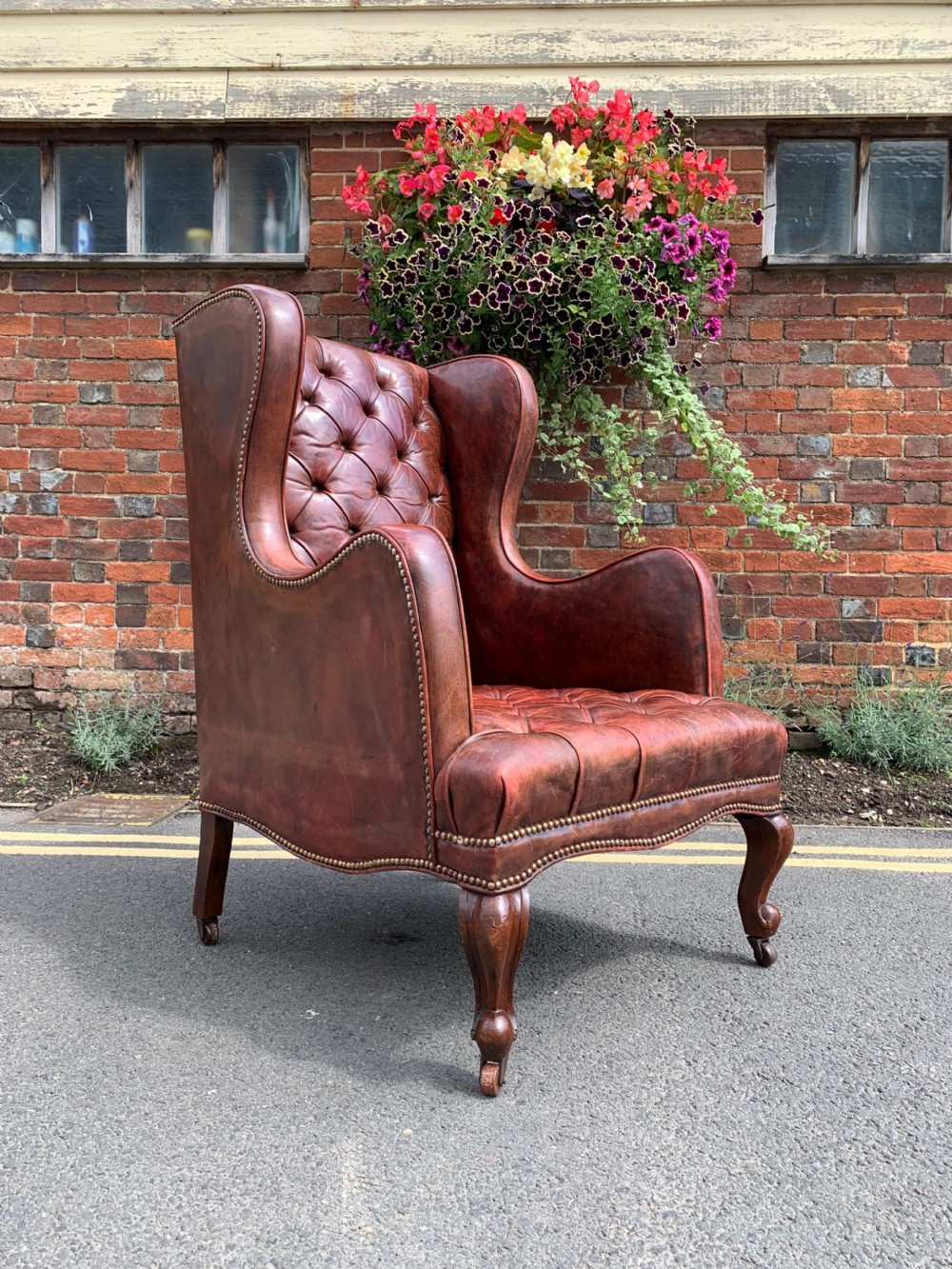 Victorian leather armchair  View V