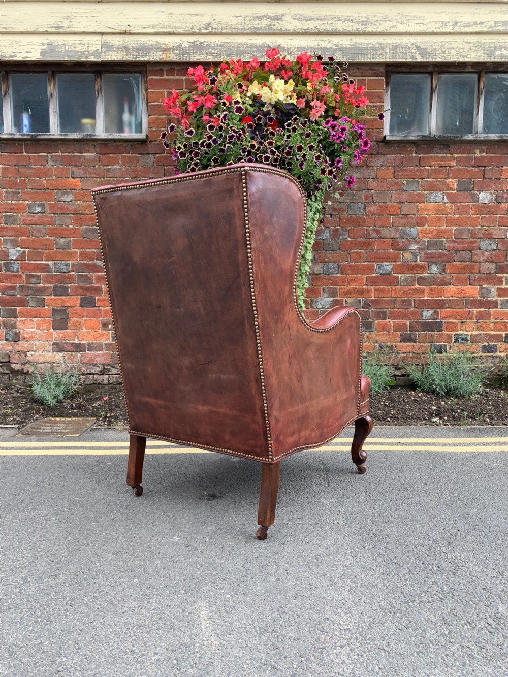 Victorian leather armchair  View VI
