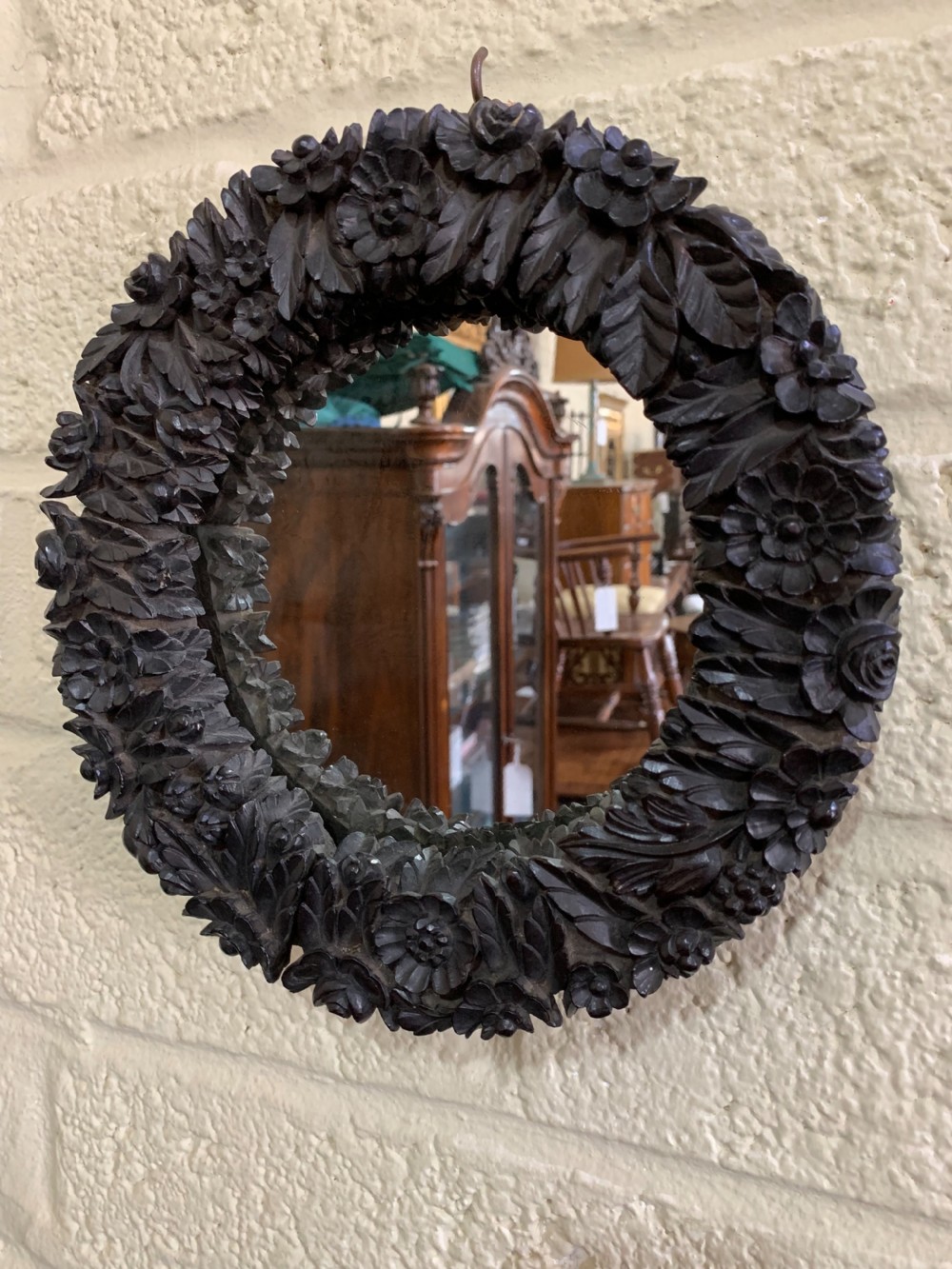Ceylonese Ebony mirror 