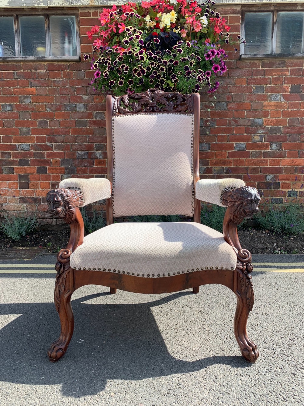 Nineteenth century Mahogany library armchair 