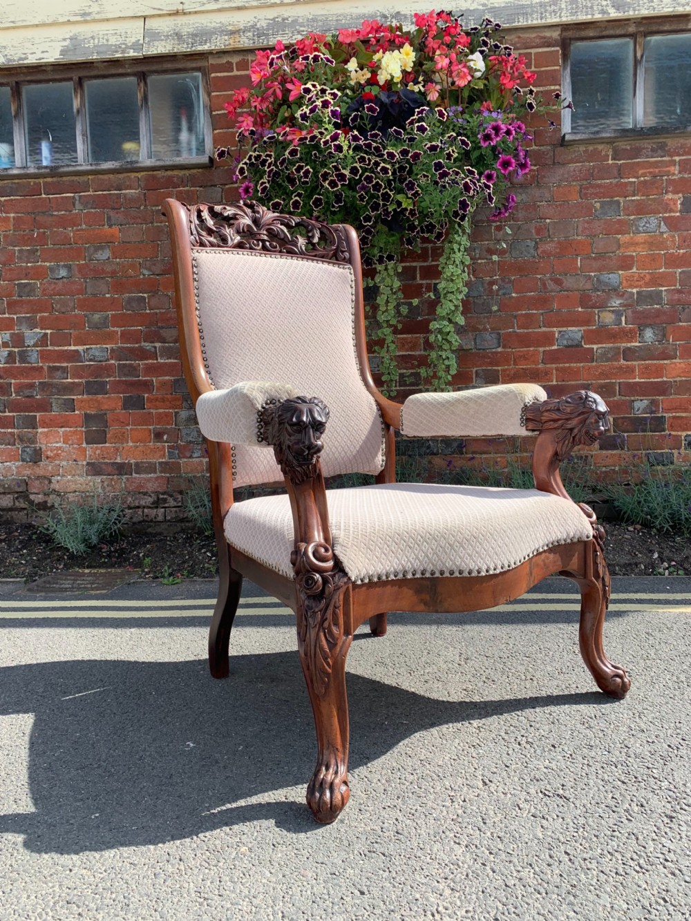 Nineteenth century Mahogany library armchair  View II