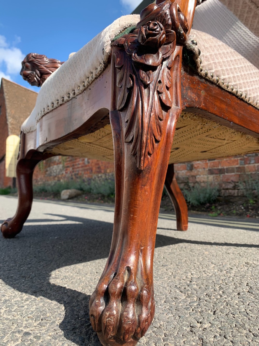 Nineteenth century Mahogany library armchair  View V