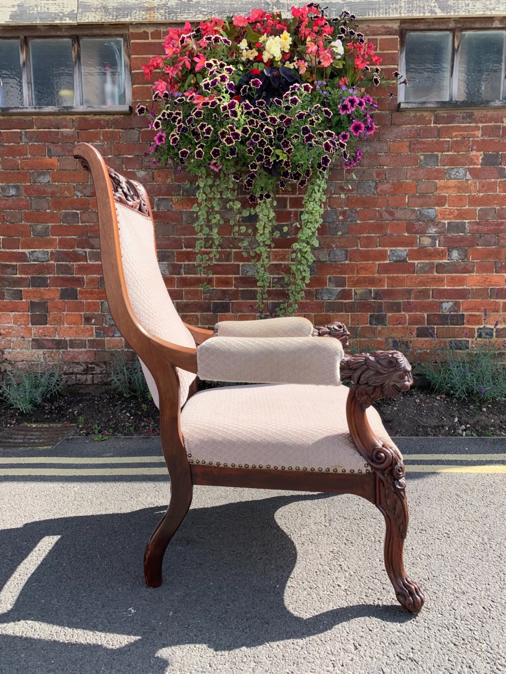 Nineteenth century Mahogany library armchair  View VI