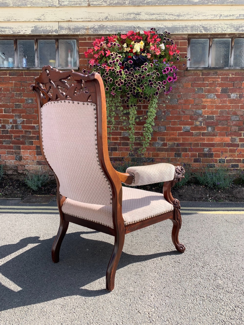 Nineteenth century Mahogany library armchair  View VII