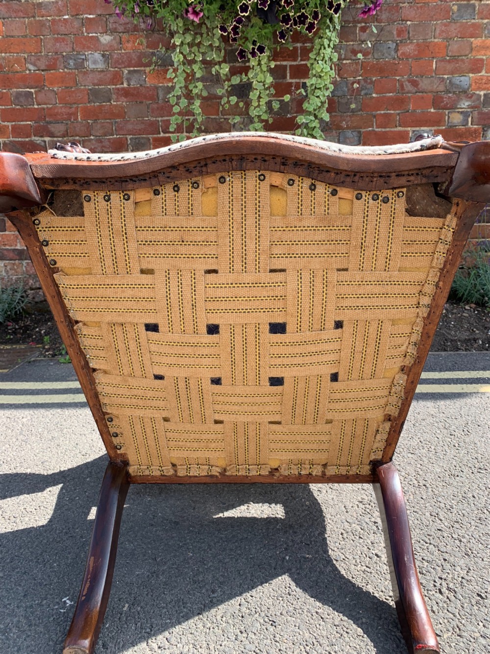 Nineteenth century Mahogany library armchair  View VIII