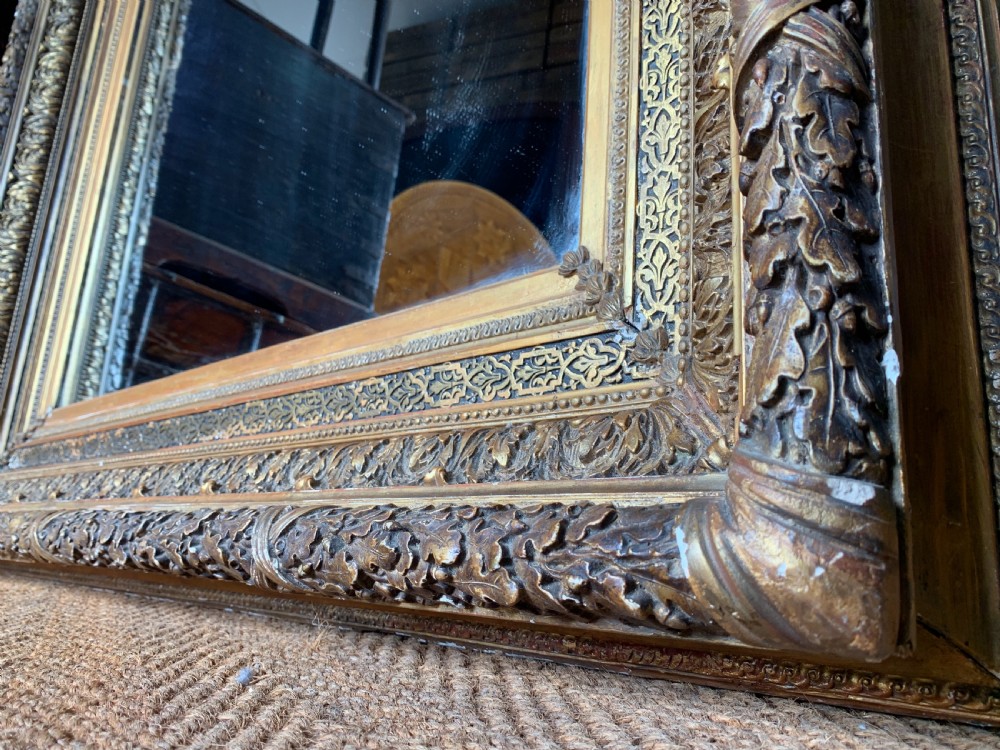 Very large gilt gesso mirror  View III
