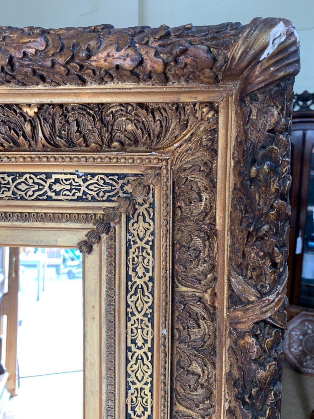 Very large gilt gesso mirror  View IV