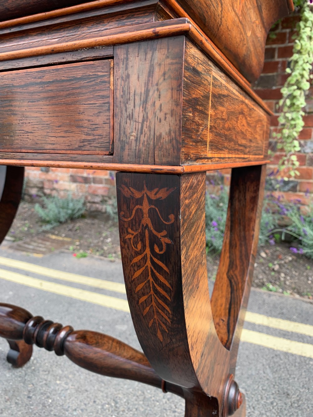 Inlaid Rosewood sewing box View II