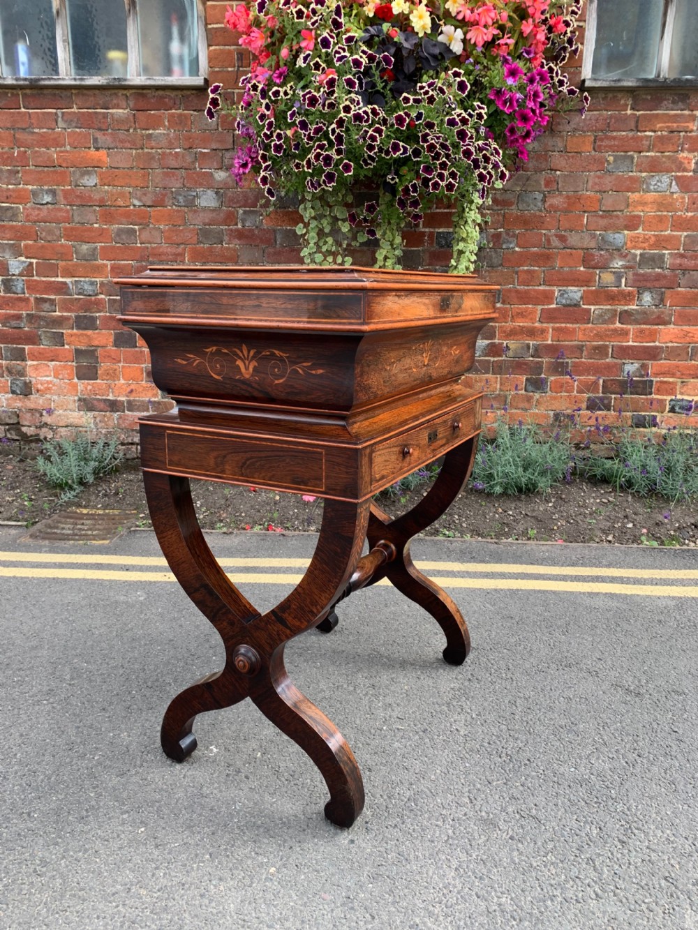 Inlaid Rosewood sewing box View X