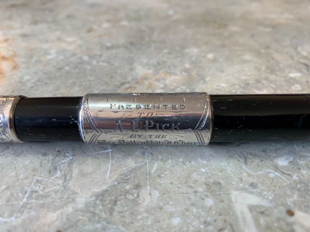 Silver mounted conductors baton  View II