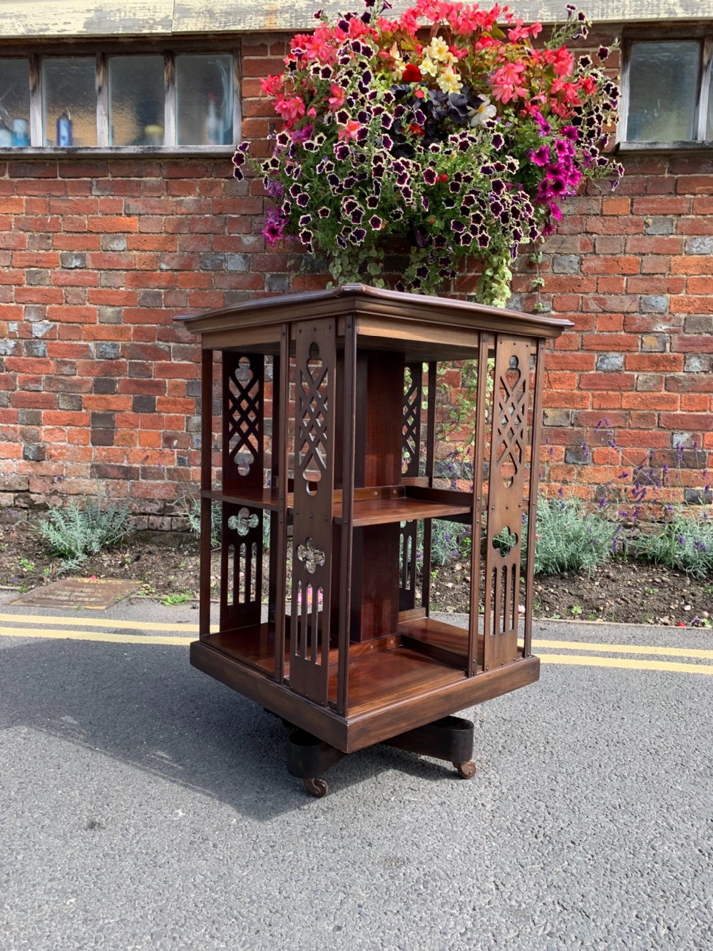 Edwardian Mahogany revolving bookcase 