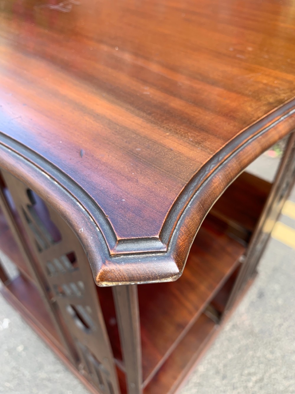 Edwardian Mahogany revolving bookcase  View IV