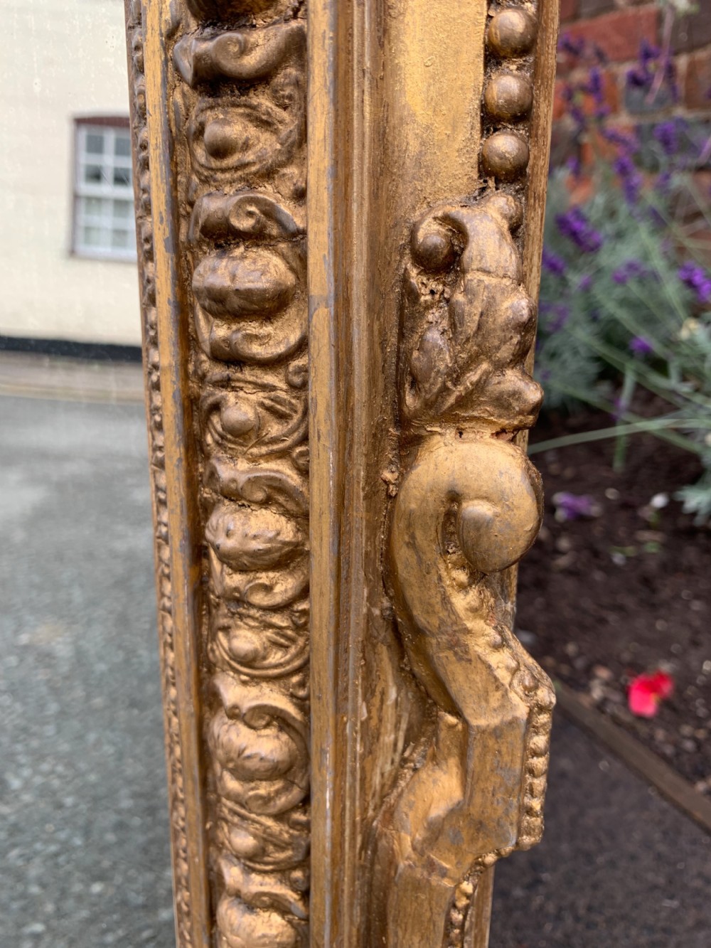 Victorian gilt overmantle  View V
