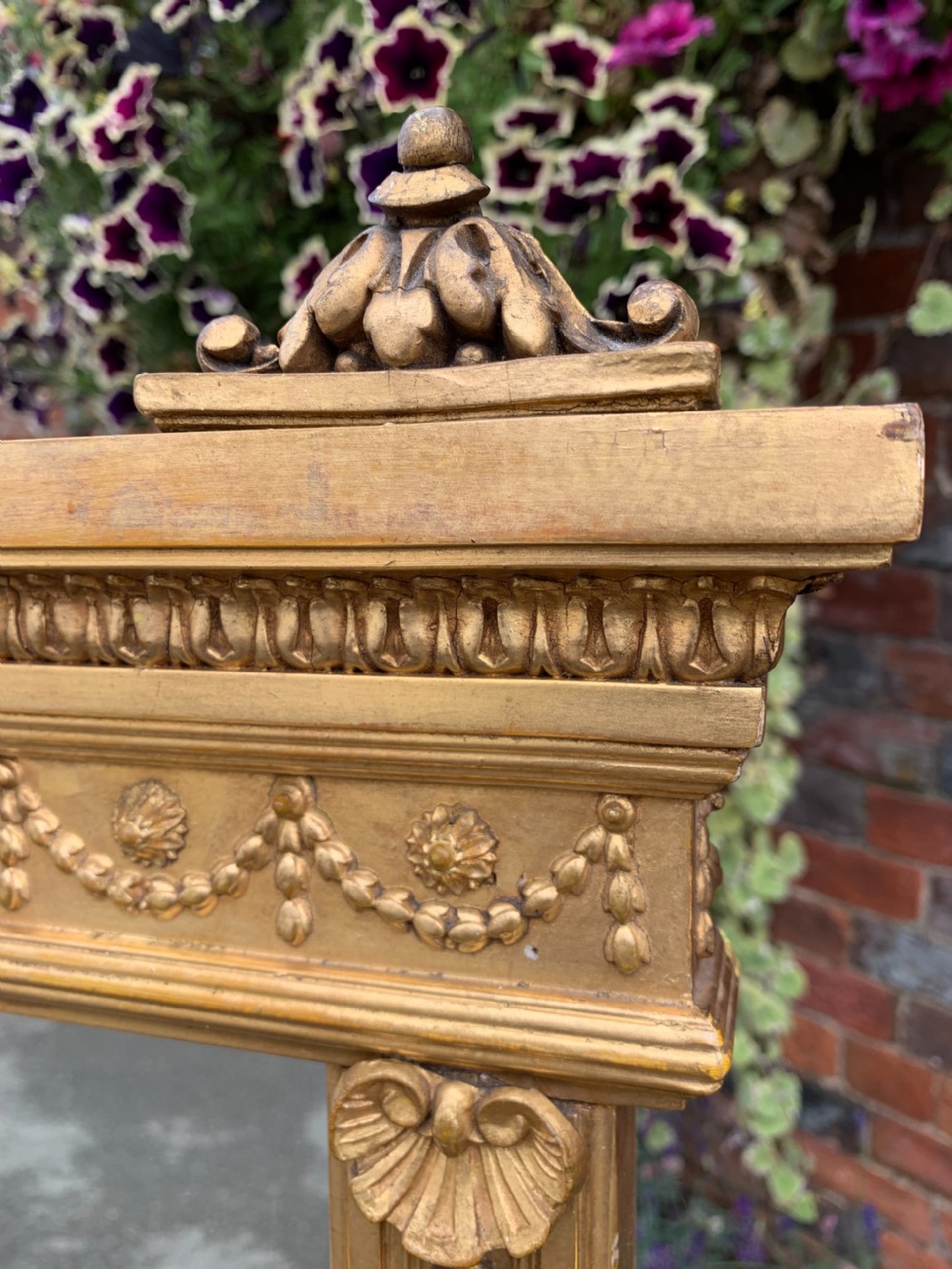Victorian gilt overmantle mirror  View IV