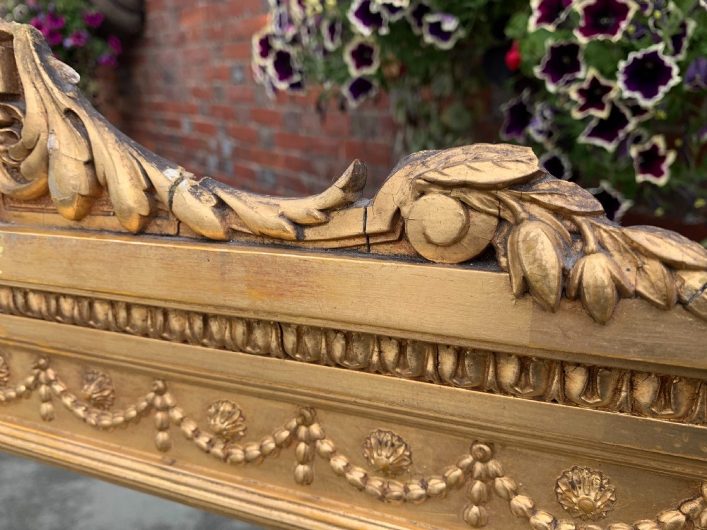 Victorian gilt overmantle mirror  View VI
