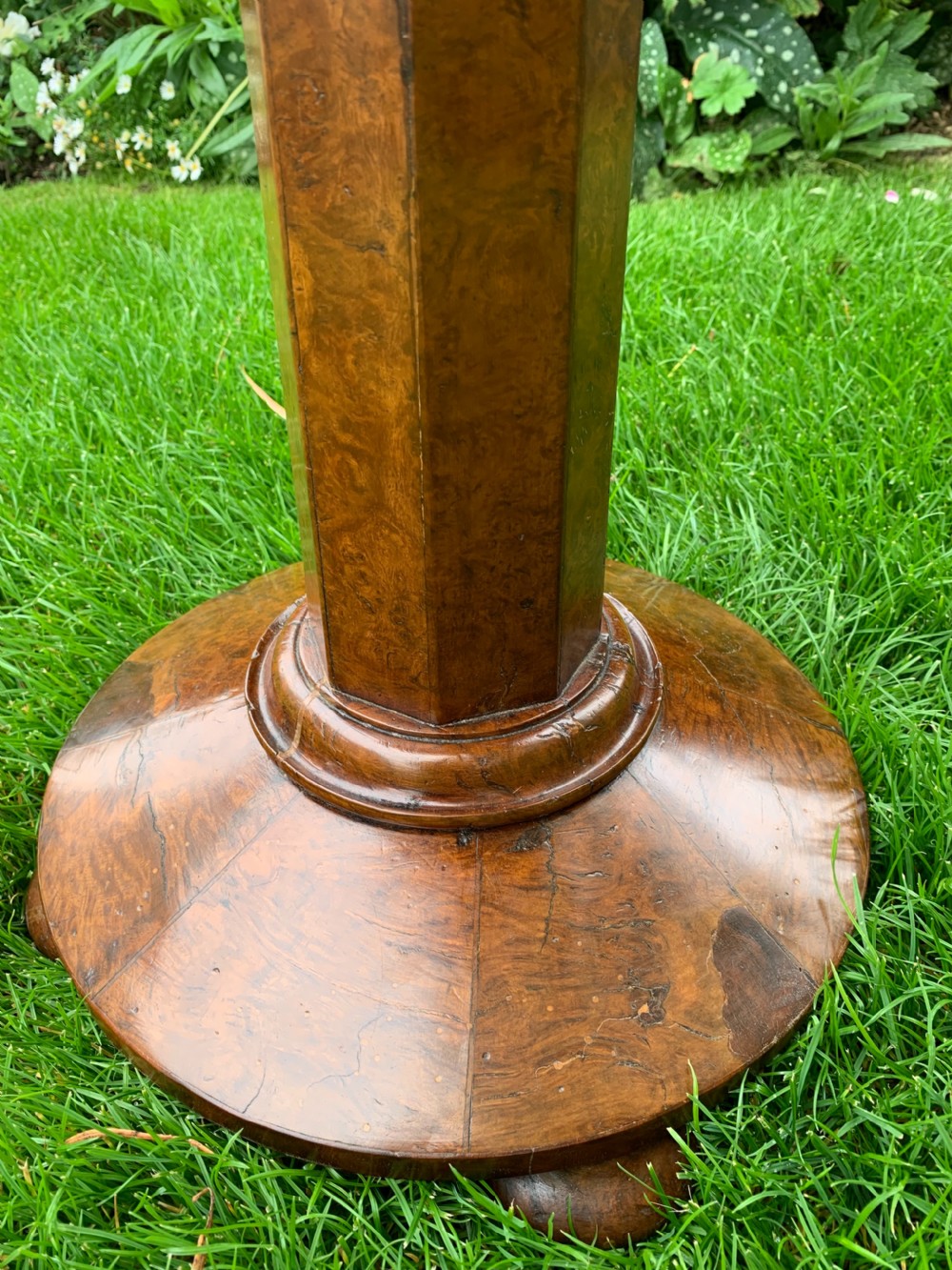 Nineteenth century burr walnut table View II