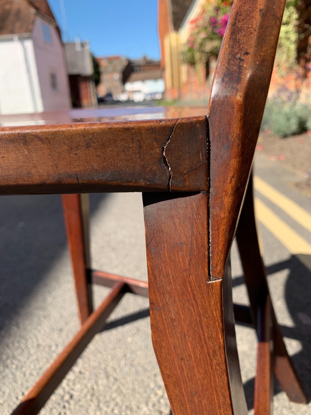 Pair of Mahogany hall chairs  View III
