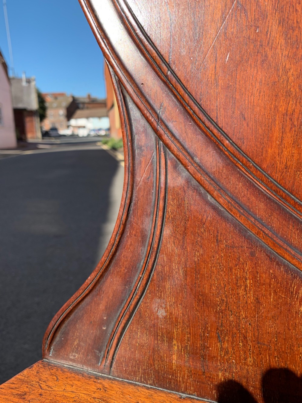 Pair of Mahogany hall chairs  View V