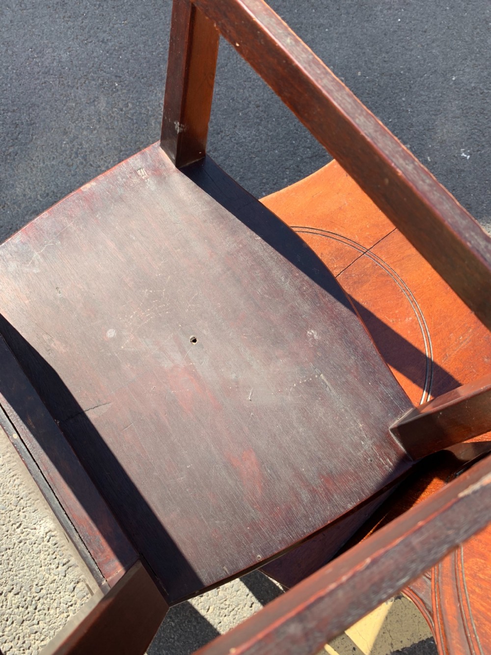 Pair of Mahogany hall chairs  View VII