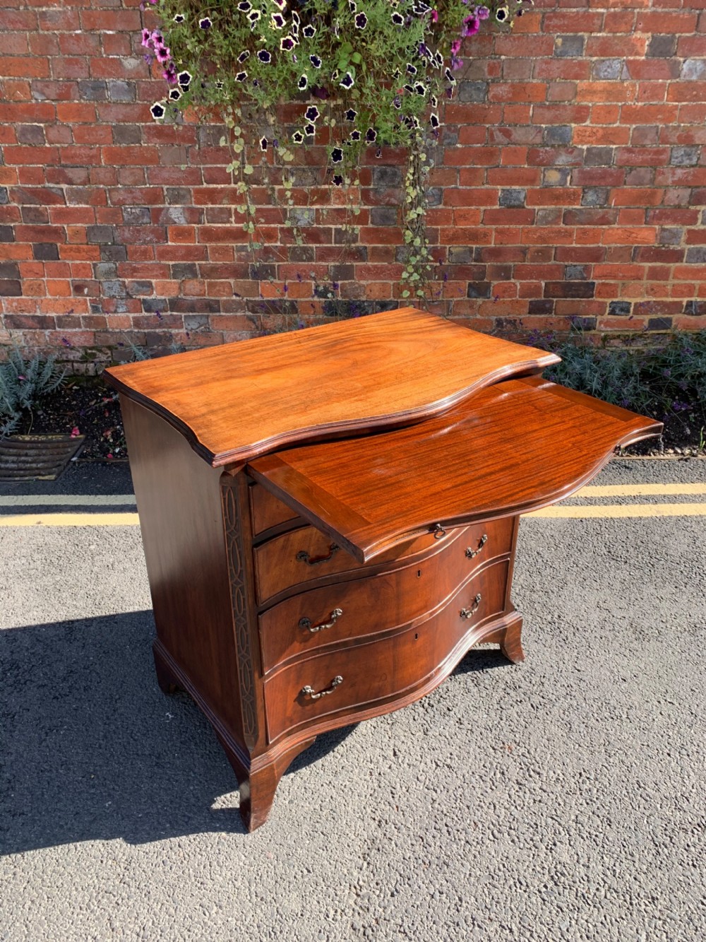 Chippendale revival serpentine chest  View II