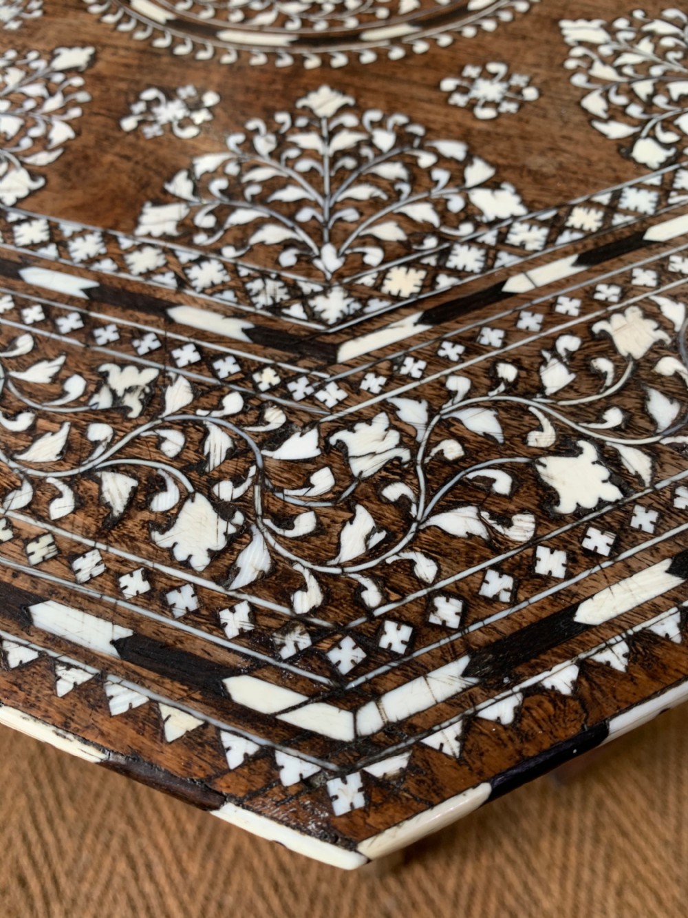 Exceptional Hoshiarpur inlaid table  View II