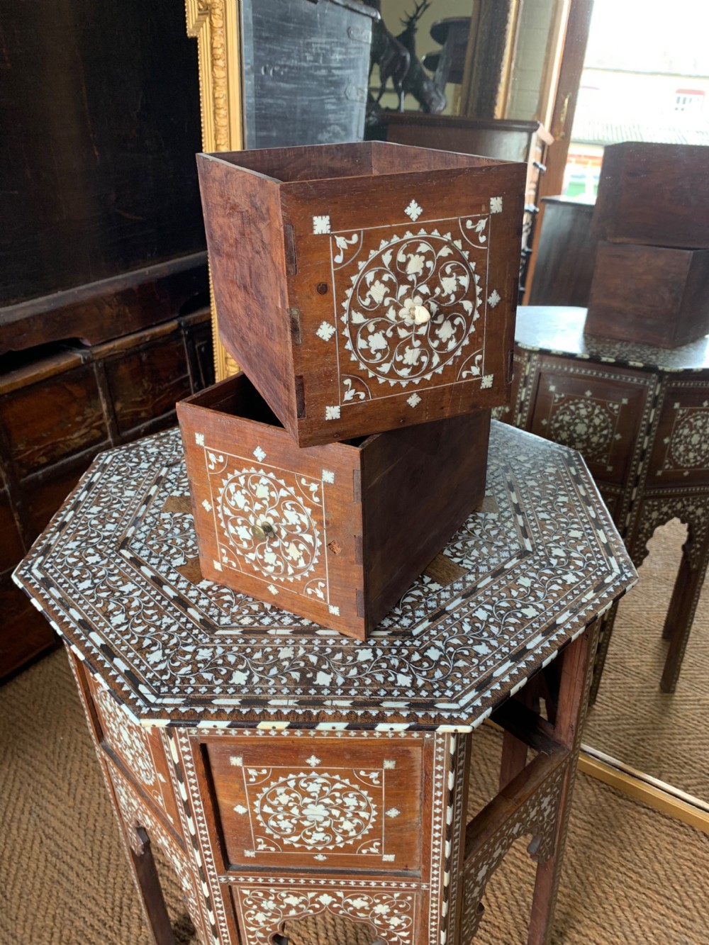 Exceptional Hoshiarpur inlaid table  View VII
