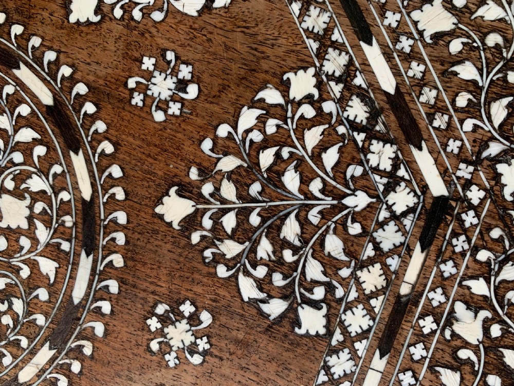 Exceptional Hoshiarpur inlaid table  View X