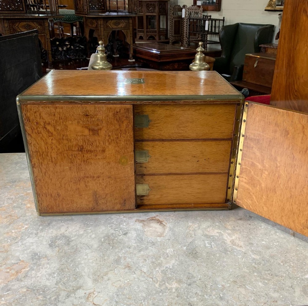 Victorian Oak table cabinet humidor