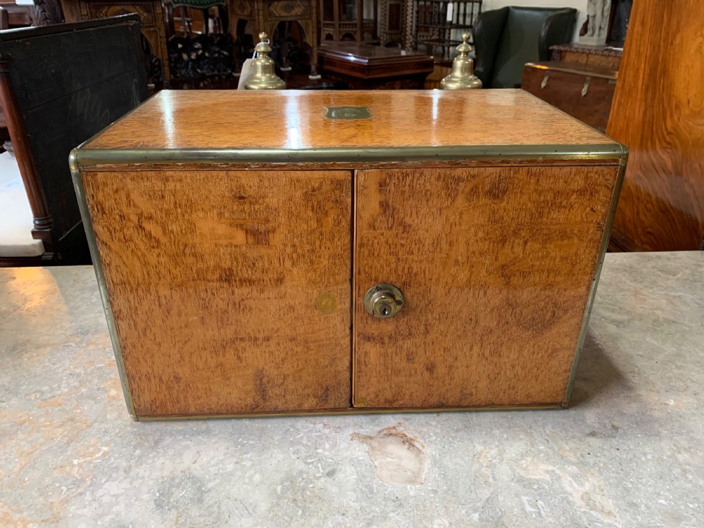 Victorian Oak table cabinet humidor View II