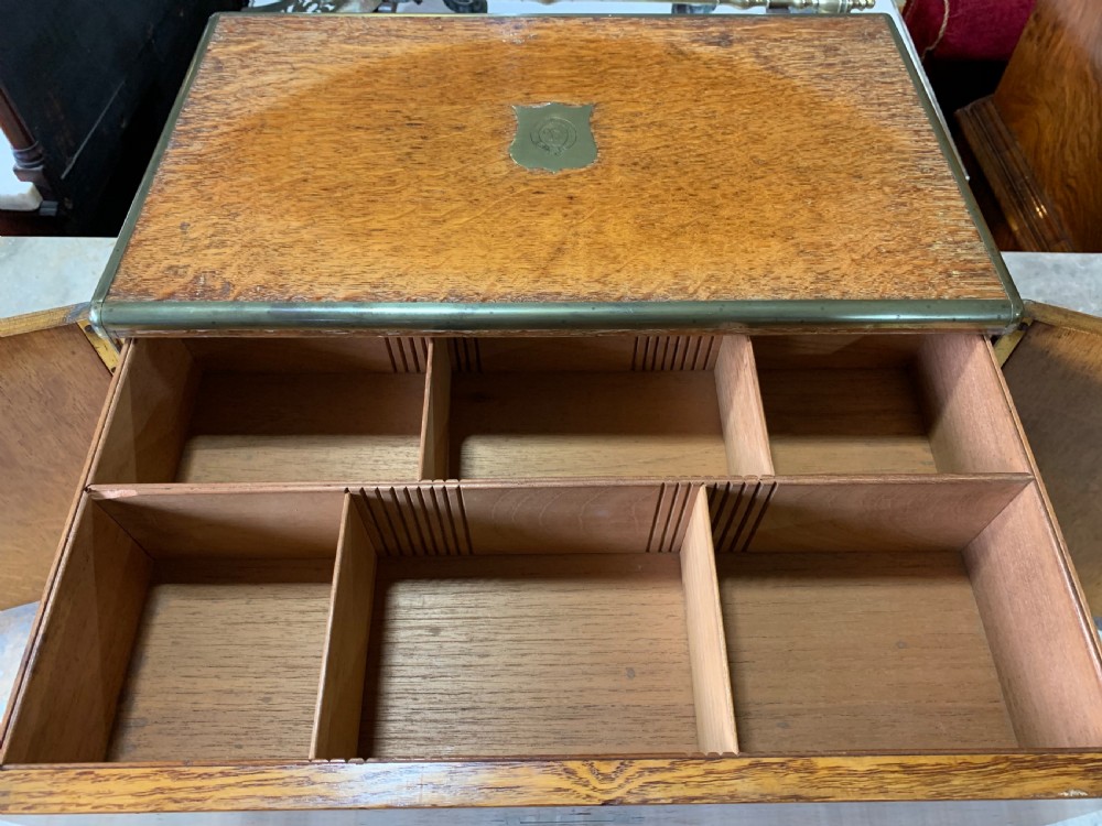 Victorian Oak table cabinet humidor View VI
