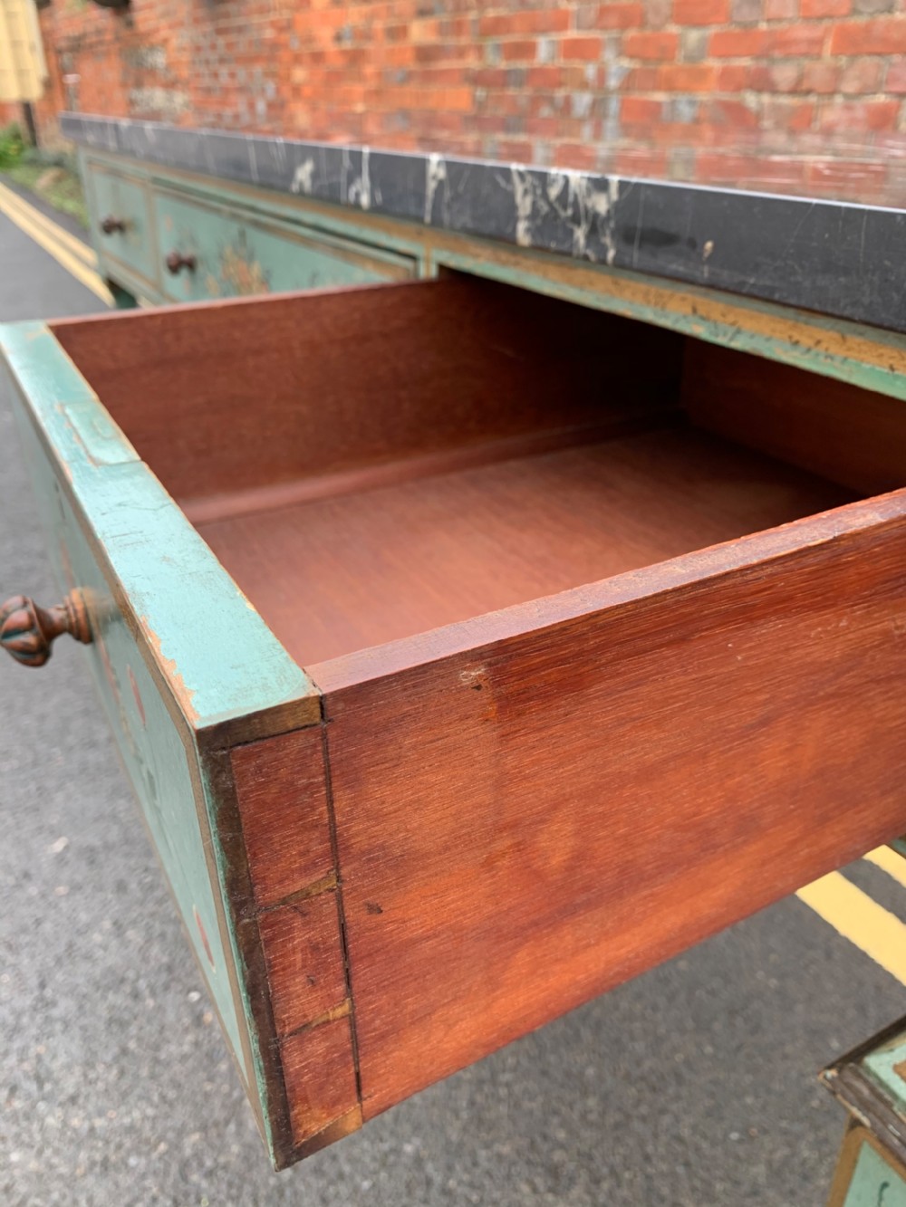 Painted console table  View V