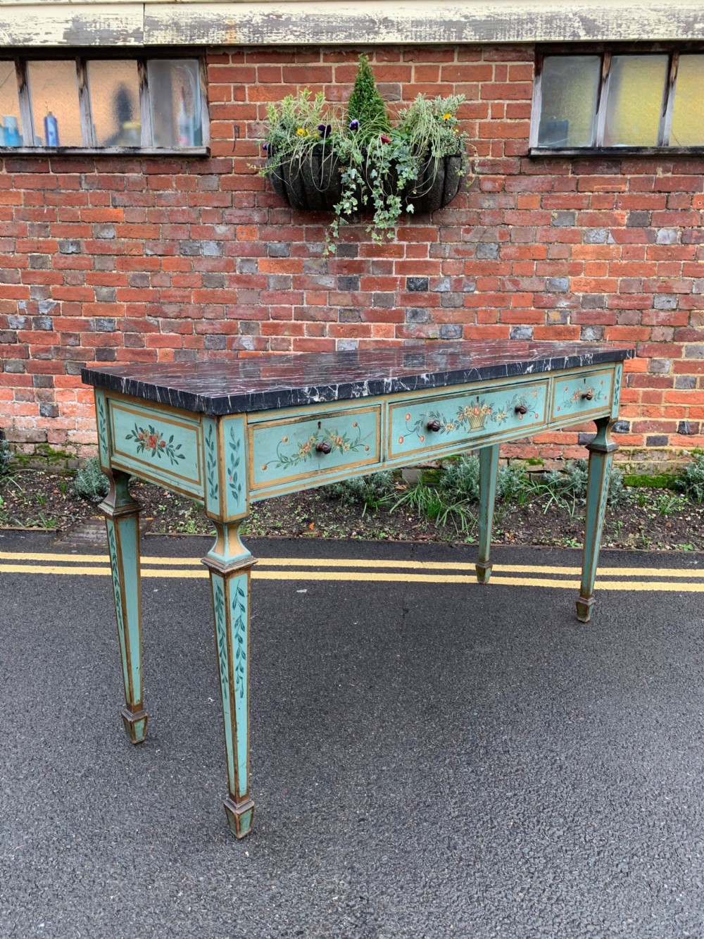 Painted console table  View X