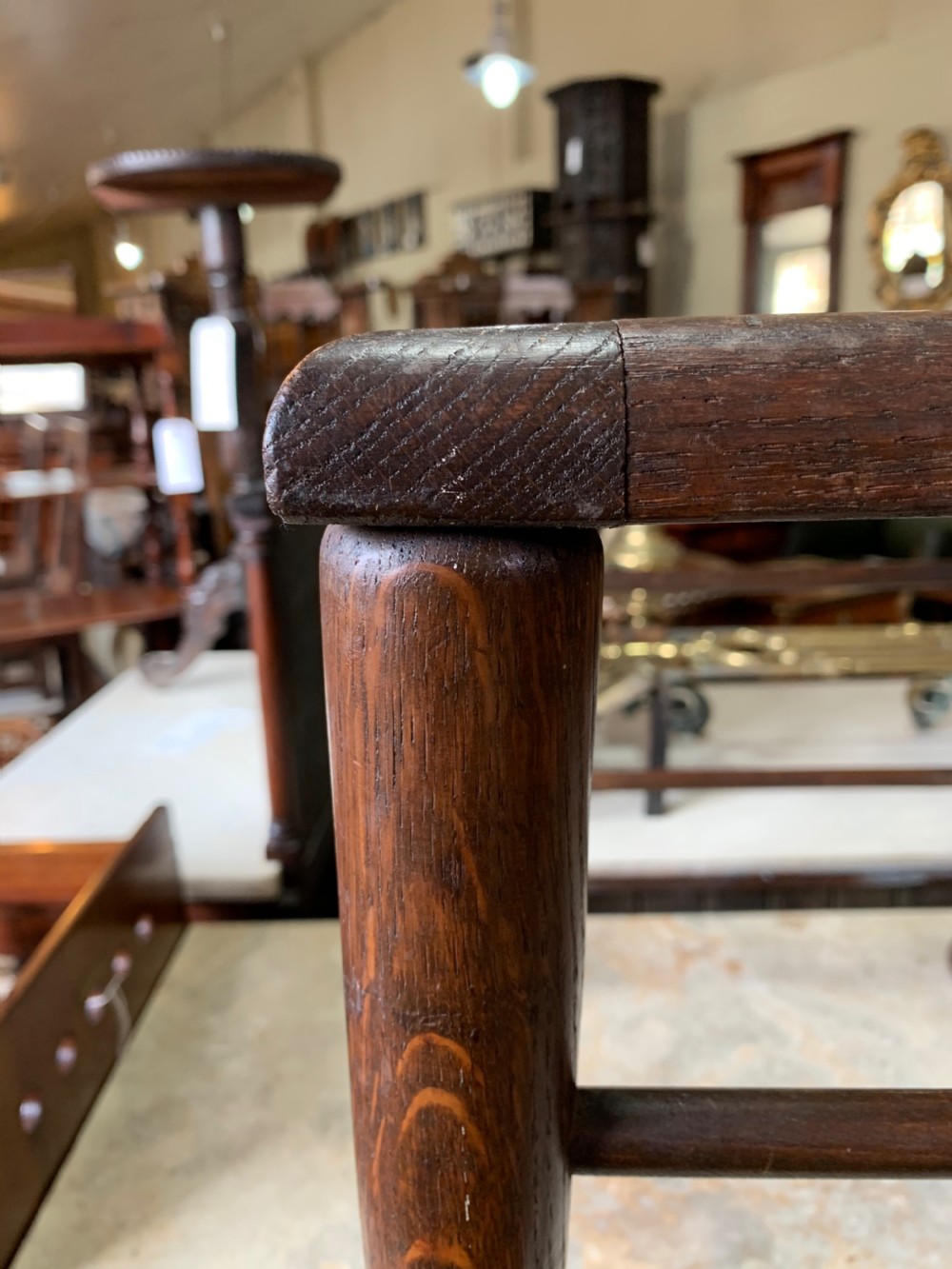 Pair of Oak luggage stands  View V