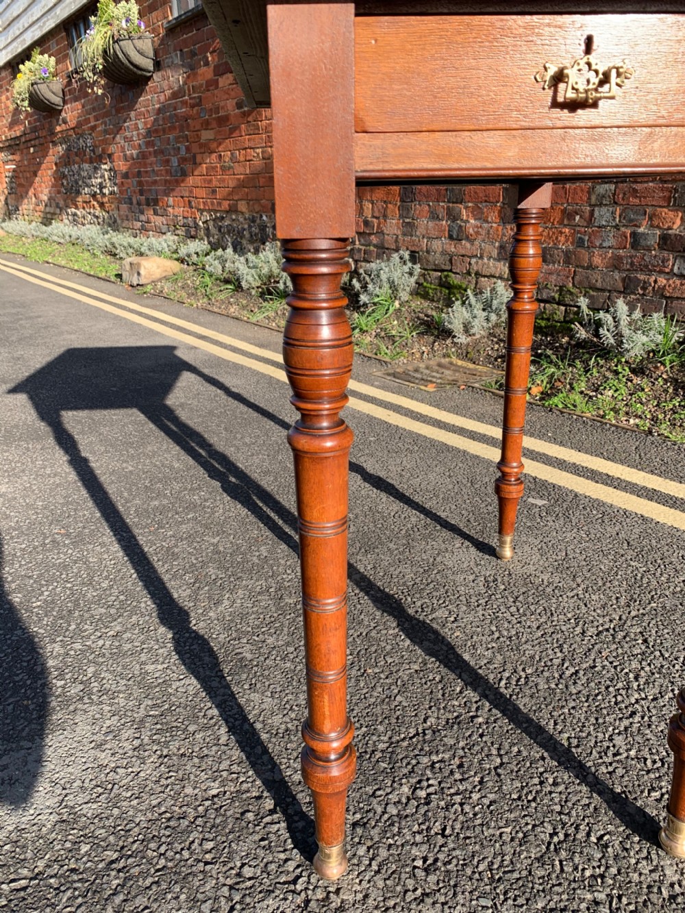 Victorian parquetry table  View V