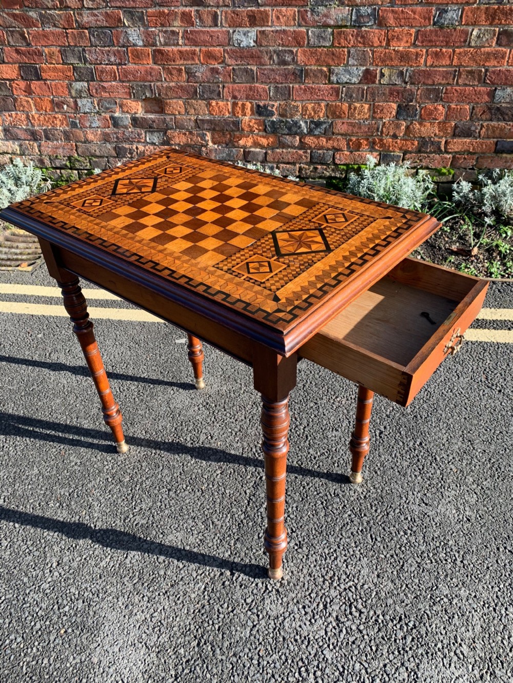 Victorian parquetry table  View VIII