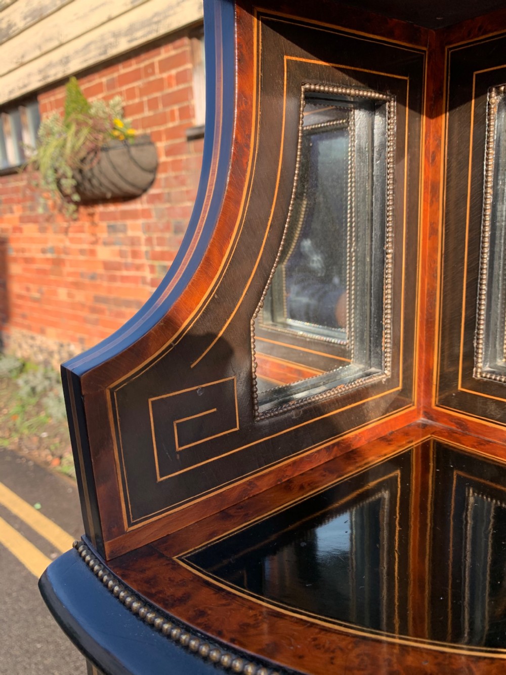 Victorian ebonised corner Whatnot  View II