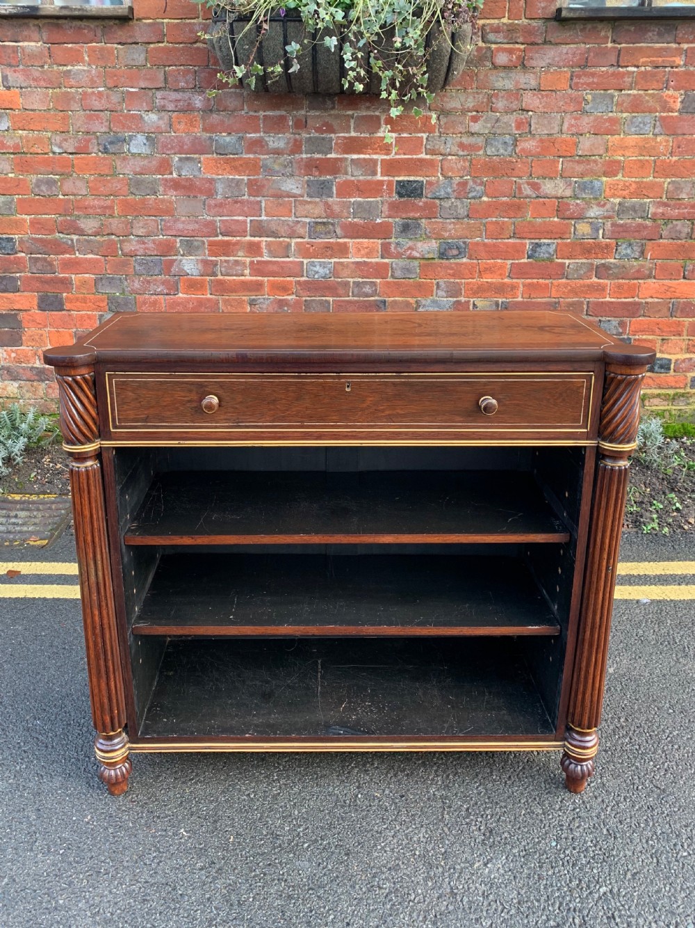 Early nineteenth century rosewood open bookcase  View II