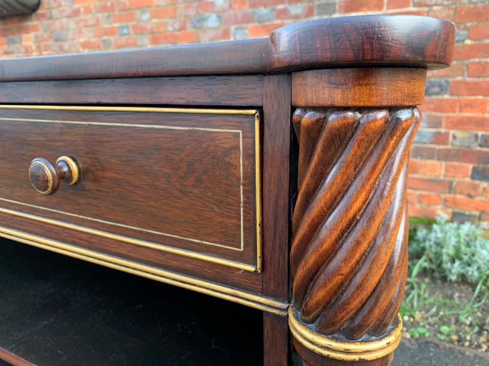 Early nineteenth century rosewood open bookcase  View III