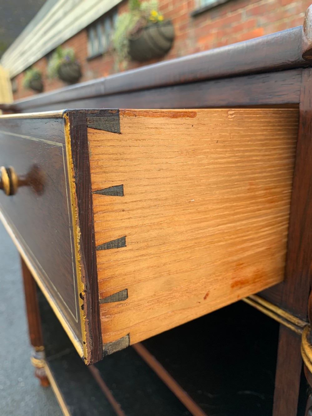 Early nineteenth century rosewood open bookcase  View IV