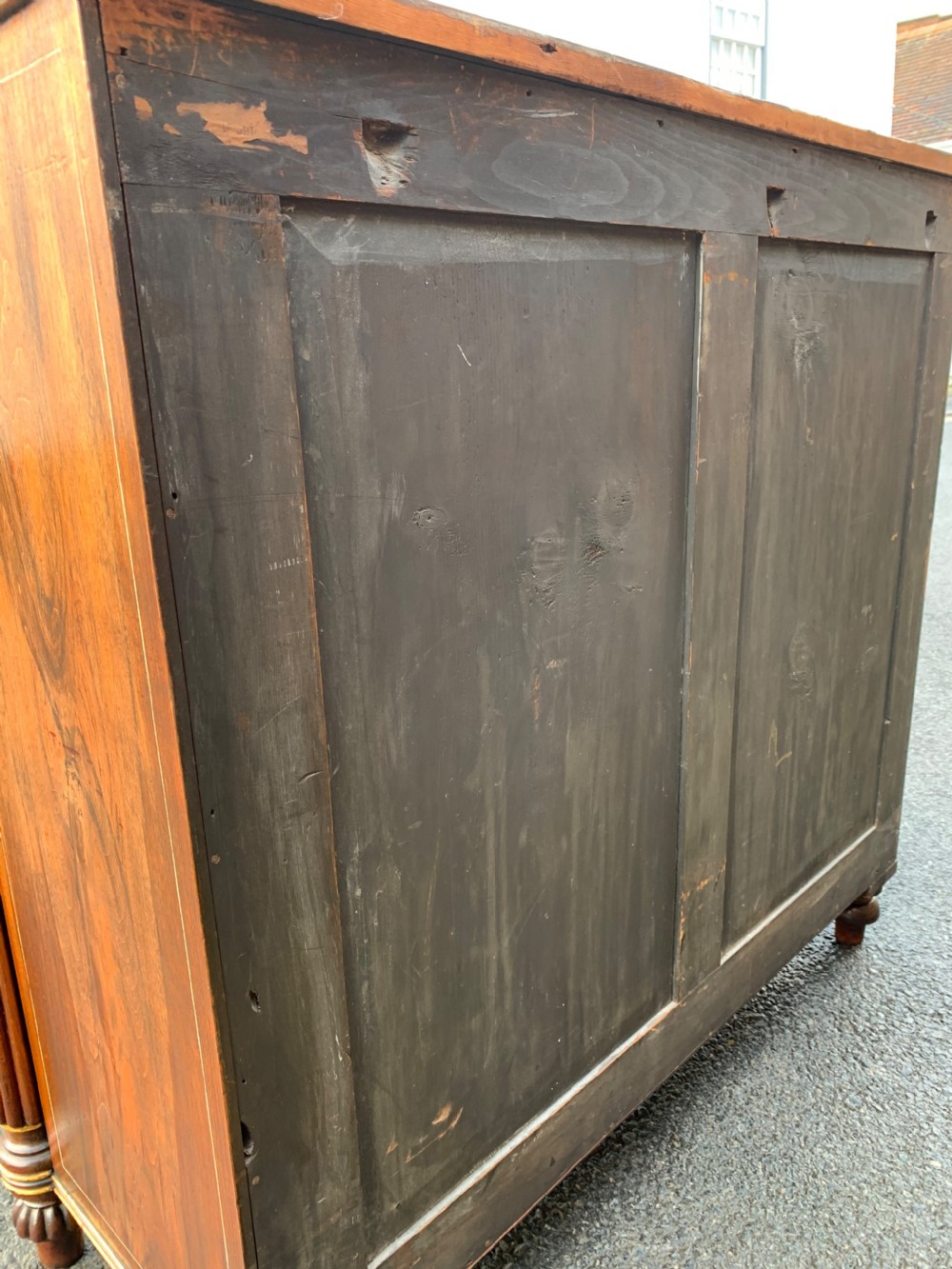 Early nineteenth century rosewood open bookcase  View VIII