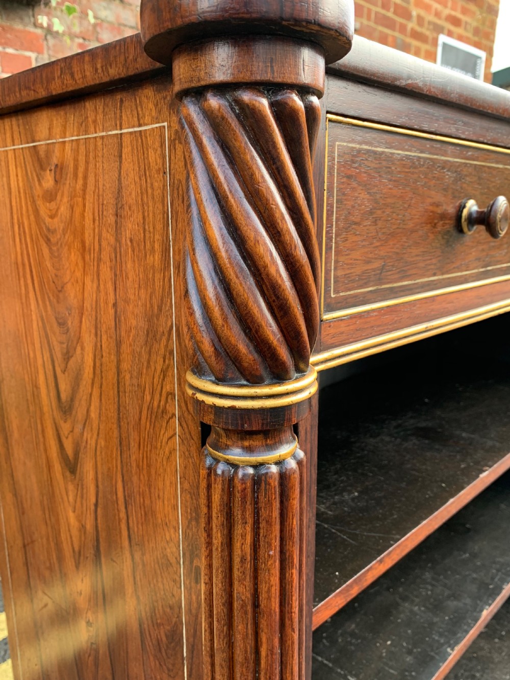 Early nineteenth century rosewood open bookcase  View IX