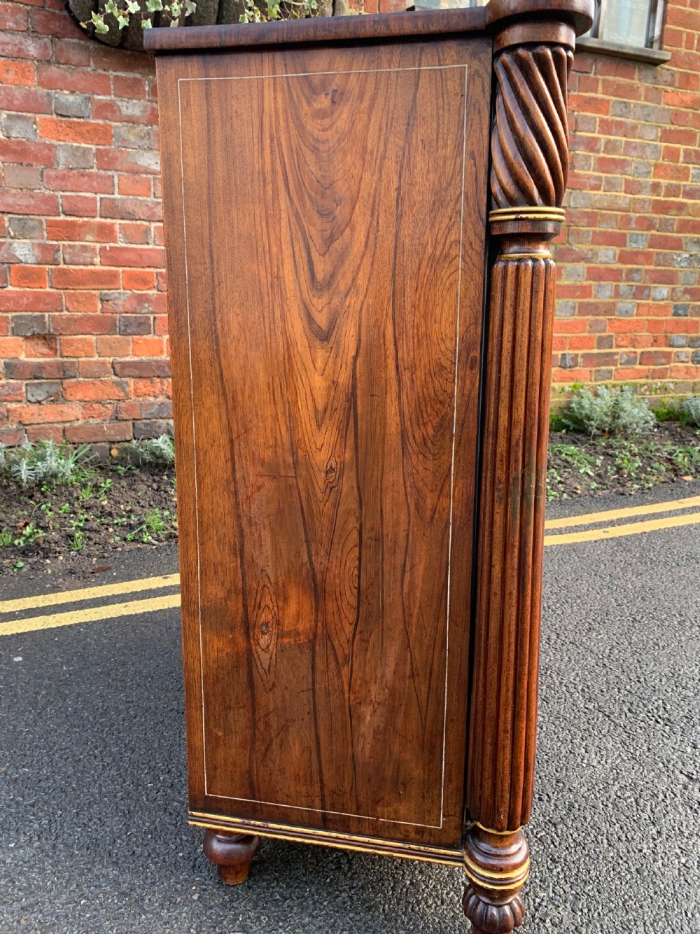 Early nineteenth century rosewood open bookcase  View X