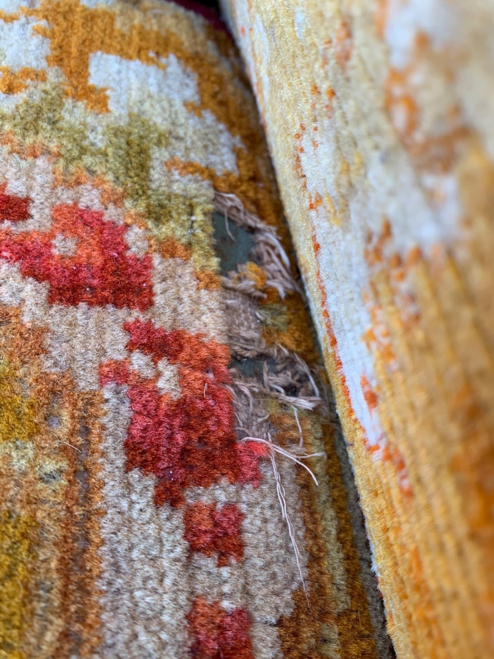 Late Victorian velvet carpet chair  View V