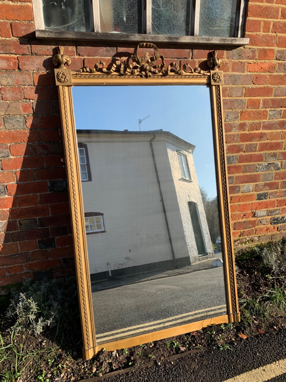 Gilt overmantle mirror 