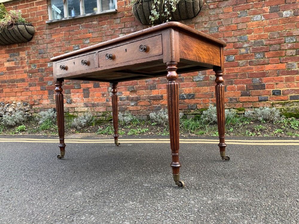 Victorian Oak writing table  View II