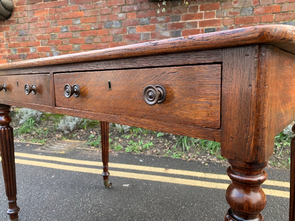 Victorian Oak writing table  View III
