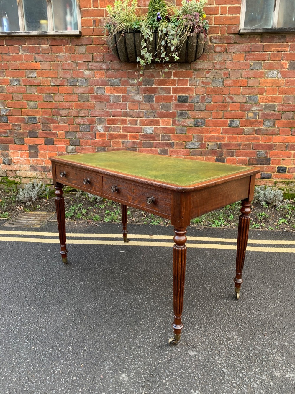 Victorian Oak writing table  View IV